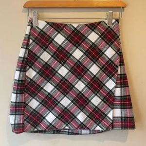 Hollister plaid ultra high rise mini skirt